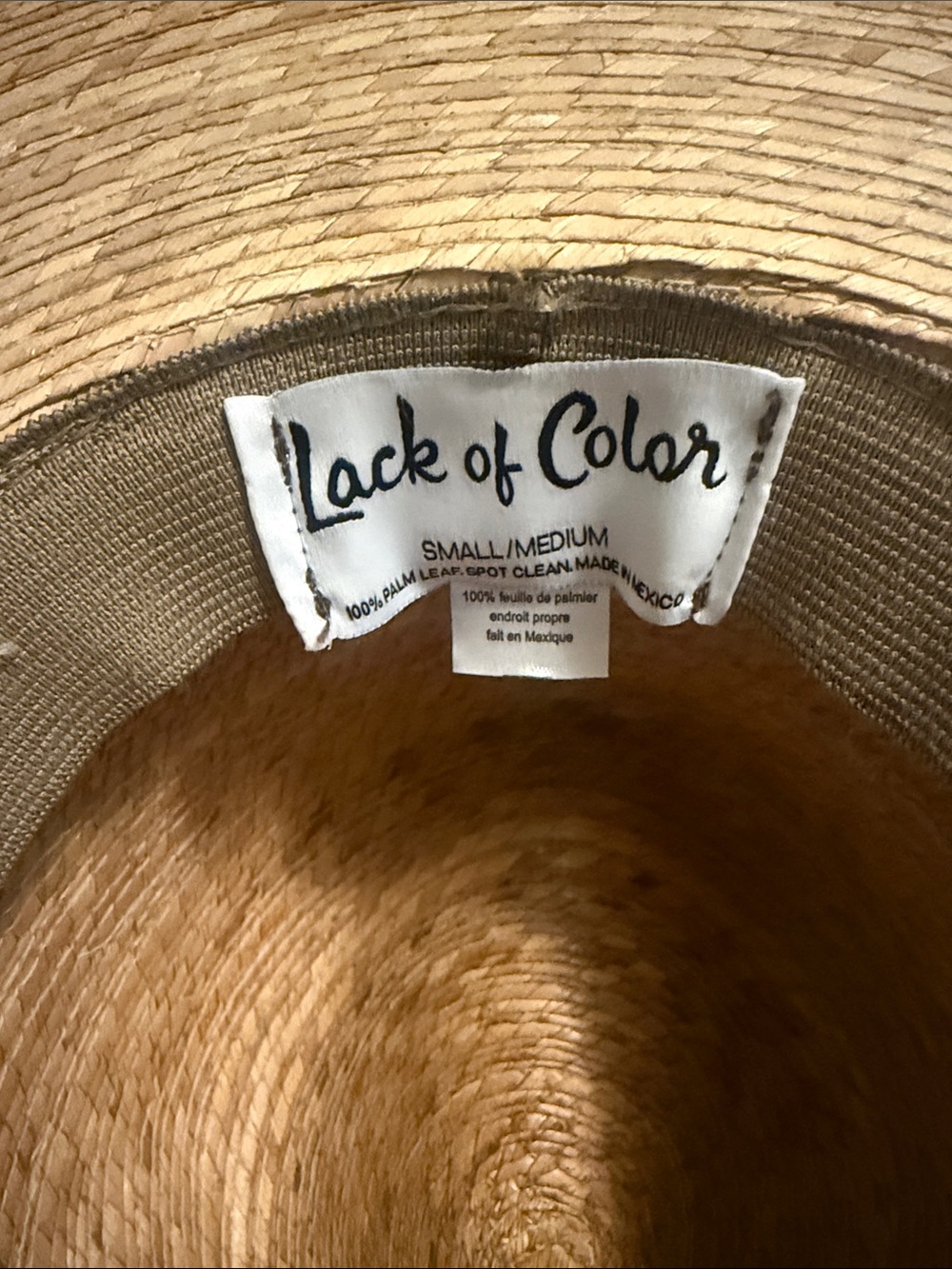 Lack Of Color Palma Wide Brim Straw Fedora Hat - Natural Tan - Picture 10 of 14